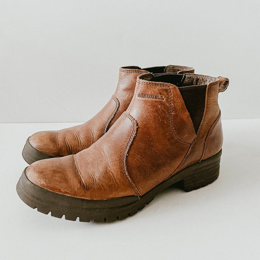 Merrell Women's "City Leaf" Leather Chelsea Boot - Size 7